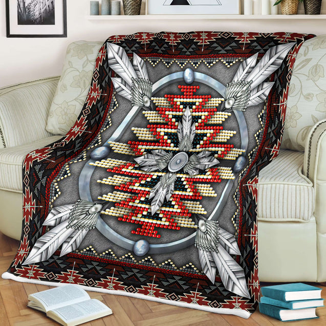 Native American 3D All Over Printed Blanket