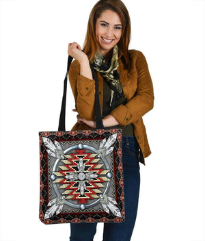 Native American 3D Printed Canvas Tote Bag