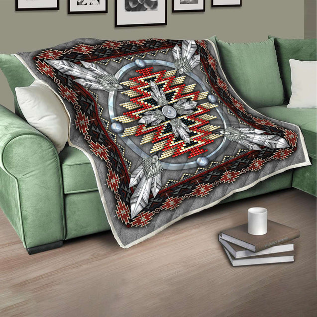 Native American 3D Full Printing Soft and Warm Quilt