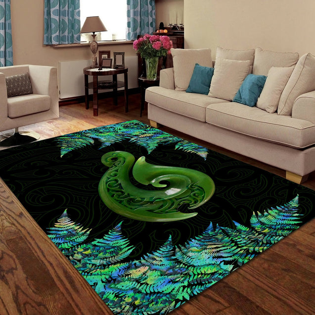 New Zealand Maori Manaia Paua Shell Rug ML  TR22032105