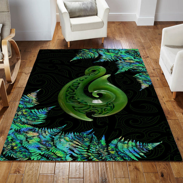 New Zealand Maori Manaia Paua Shell Rug ML  TR22032105