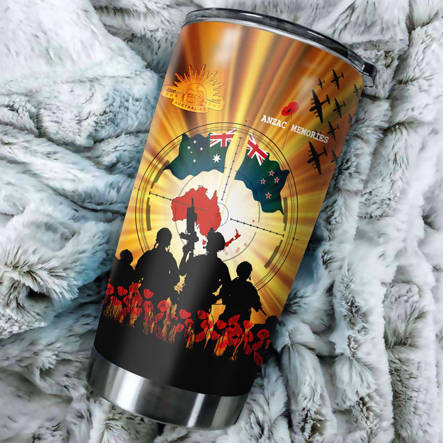 Anzac Day New Zealand And Australia Stainless Steel Tumbler 20Oz