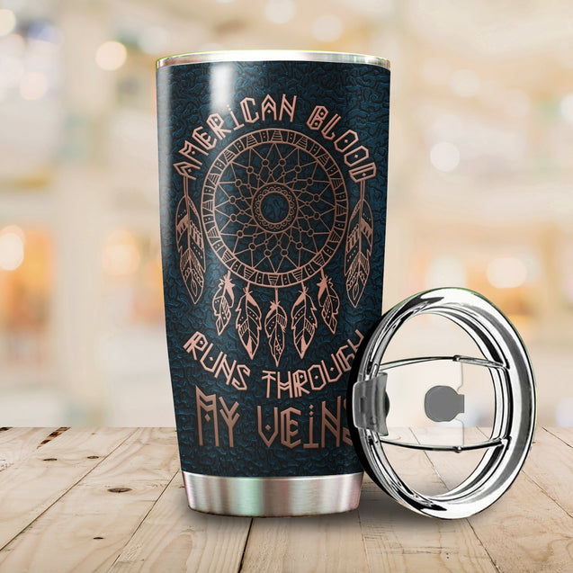 Customized Name Native American Steel Tumbler