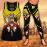 Wolf Native American 3D All Over Printed Legging + Hollow Tank Combo