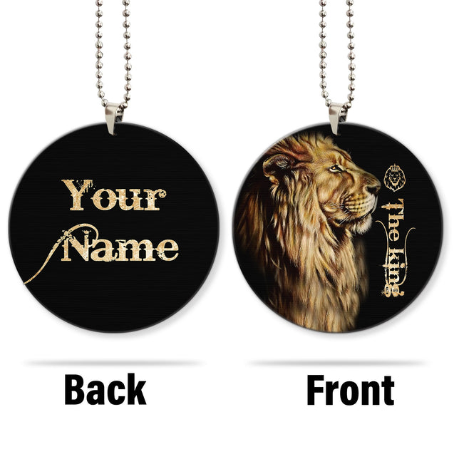 Customized Name King Lion Unique Design Car Hanging Ornament