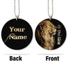 Customized Name King Lion Unique Design Car Hanging Ornament