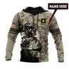 Customized Name US Army 3D All Over Printed Unisex Shirts