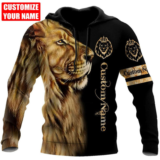 Custom Name King Lion 3D All Over Printed Unisex Shirts