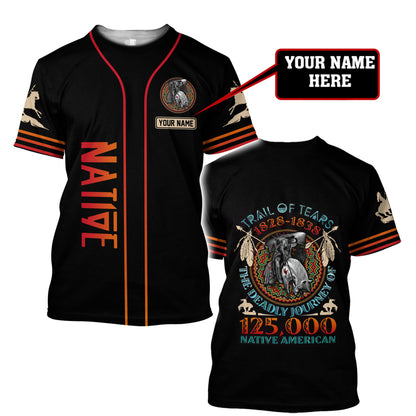 Custom Name Native American 3D All Over Printed Unisex Shirts