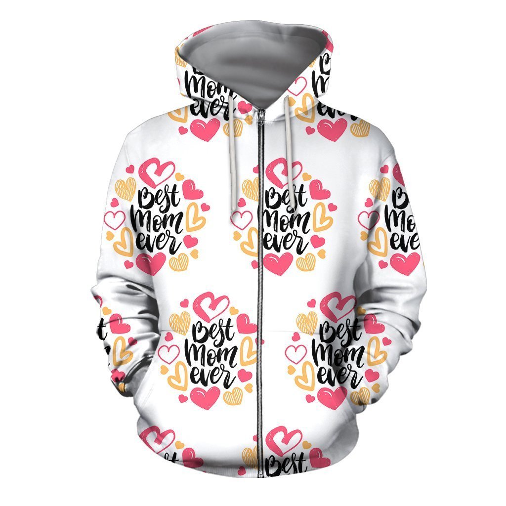 3D All Over Best I Love Mom Hoodie-Apparel-Khanh Arts-Zipped Hoodie-S-Vibe Cosy™