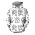 3D All Over Black Wife Mom Boss Hoodie-Apparel-Khanh Arts-Zipped Hoodie-S-Vibe Cosy™