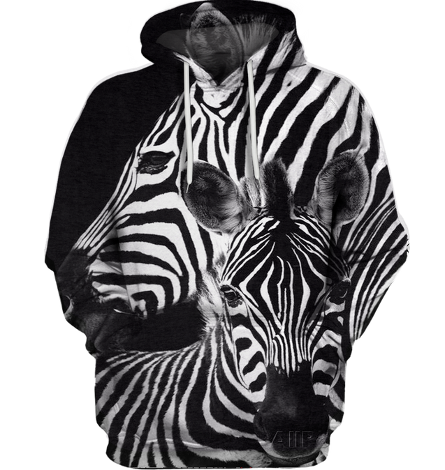 3D All Over Print Zebra Couples Shirt-Apparel-6teenth World-Hoodie-S-Vibe Cosy™