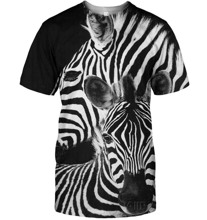 3D All Over Print Zebra Couples Shirt-Apparel-6teenth World-T-Shirt-S-Vibe Cosy™