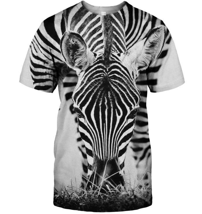 3D All Over Print Zebra Face Shirt-Apparel-6teenth World-T-Shirt-S-Vibe Cosy™