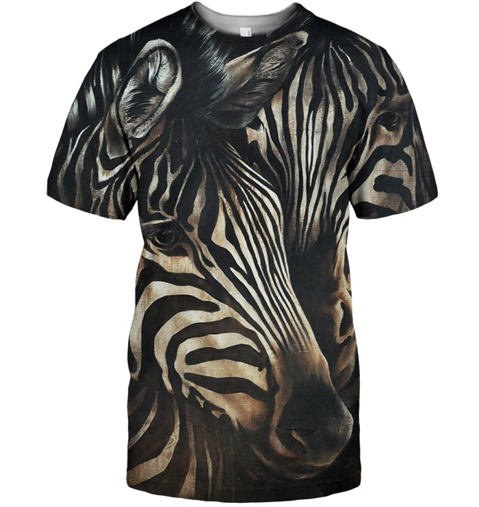3D All Over Print Zebra Face Lovely Shirt-Apparel-6teenth World-T-Shirt-S-Vibe Cosy™