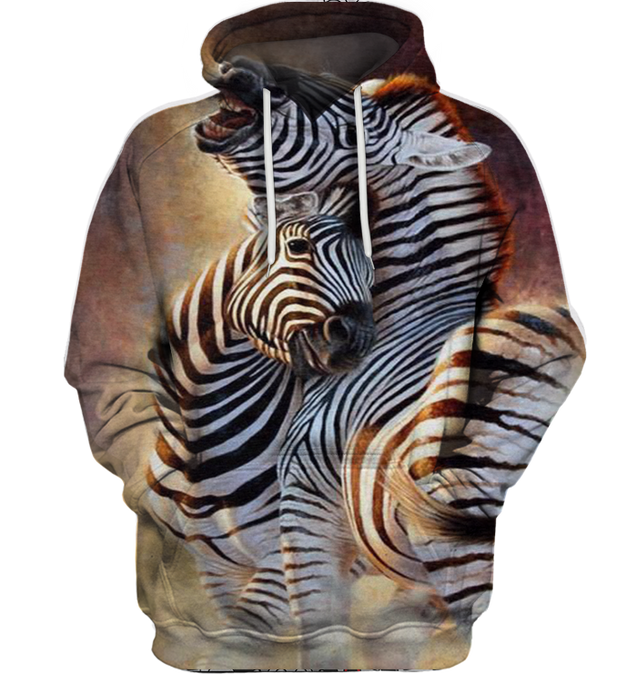 3D All Over Print Lovely Zebra Shirt-Apparel-6teenth World-Hoodie-S-Vibe Cosy™