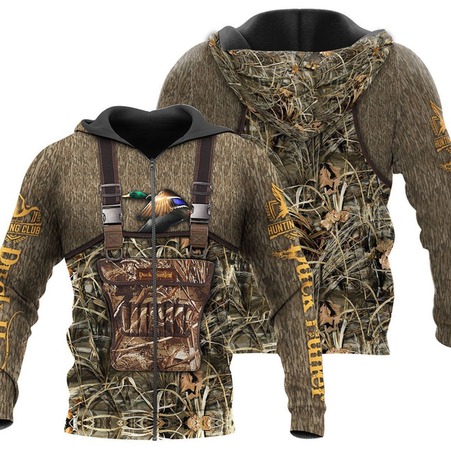 Mallard Duck Hunting 3D All Over Printed Shirts for Men and Women TT081103-Apparel-TT-Zipped Hoodie-S-Vibe Cosy™