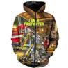 3D All Over Printed Fire Fighter Job-Apparel-HP Arts-ZIPPED HOODIE-S-Vibe Cosy™