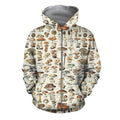 3D All Over Printed Champignons Clothes-Apparel-HP Arts-ZIPPED HOODIE-S-Vibe Cosy™