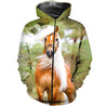 3D All Over Printed Horse Haflinger Shirts-Apparel-HP Arts-ZIPPED HOODIE-S-Vibe Cosy™