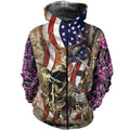3D All Over Printed Love Hunting Shirts-Apparel-HP Arts-ZIPPED HOODIE-S-Vibe Cosy™