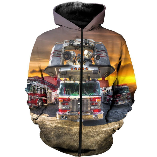 3D All Over Printed We're Firefighters Shirts-Apparel-HP Arts-ZIPPED HOODIE-S-Vibe Cosy™