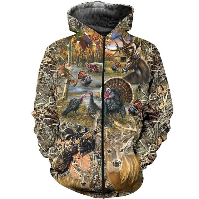 3D All Over Printed Hunting Shirts-Apparel-HP Arts-ZIPPED HOODIE-S-Vibe Cosy™