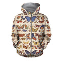 3D All Over Printed Butterfly Collection Shirts-Apparel-6teenth World-ZIPPED HOODIE-S-Vibe Cosy™