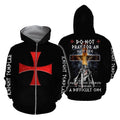 3D All Over Printed Powerful Knight Templars-Apparel-HP Arts-ZIPPED HOODIE-S-Vibe Cosy™