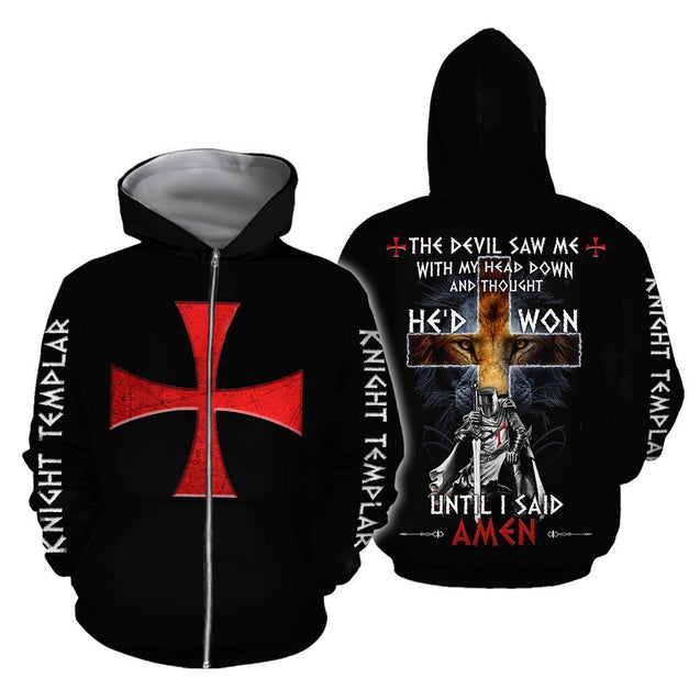 3D All Over Printed Battle of Knight Templars-Apparel-HP Arts-ZIPPED HOODIE-S-Vibe Cosy™