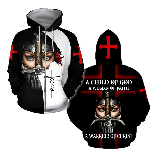 A Child Of God A Women Of Faith A Warrior Of Christ 3D All Over Printed Shirts