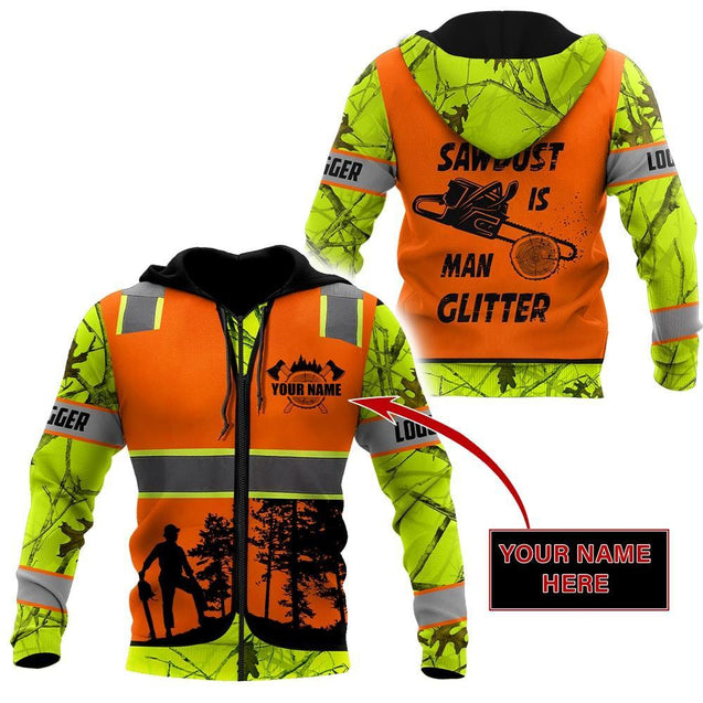 3D Chainsaw Logger Quotes Custom Name Unisex Shirts AM112047