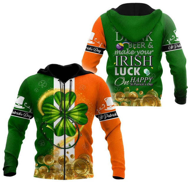 Irish St.Patrick day 3d hoodie shirt for men and women AM112036