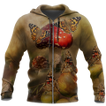 Butterfly Sweet Garden 3D Winter Clothes TR091105-Apparel-NNK-Zipped Hoodie-S-Vibe Cosy™