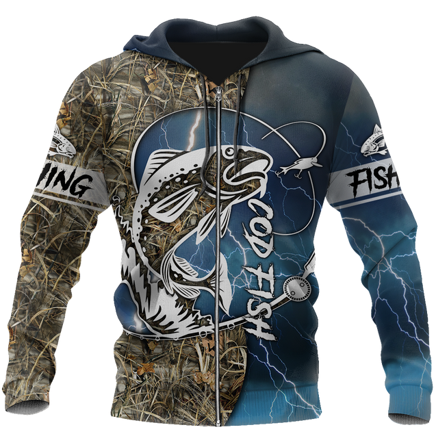 Cod fishing Sport Camo Tattoos 3d all over shirt for men and women TR120302 - Amaze Style™-Apparel