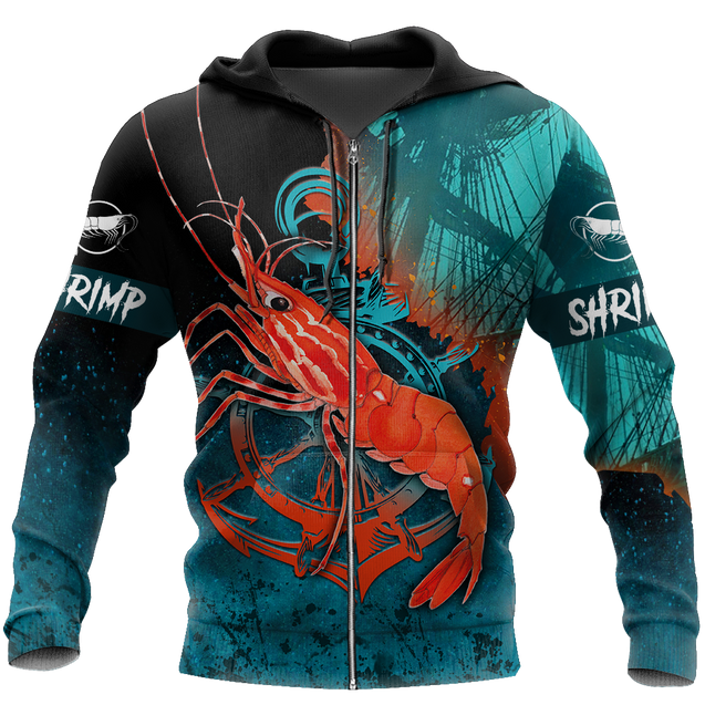 Shrimp on the helm 3D all over printing shirts for men and women TR110101 - Amaze Style™-Apparel