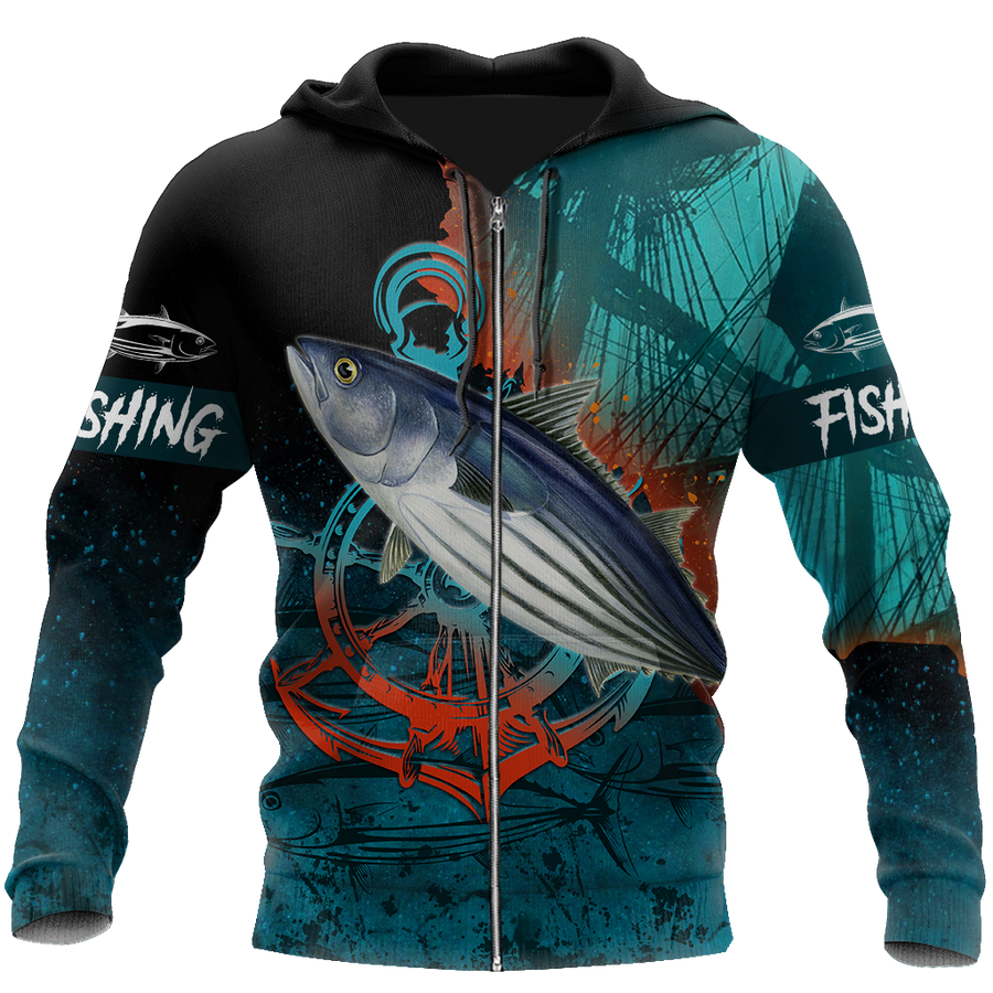 Saltwater Fishing on the helm 3D all over shirts for men and women TR030301 - Amaze Style™-Apparel