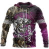 Red fishing all over printed hoodie T-shirt for men and women purple color TR231201 - Amaze Style™-Apparel