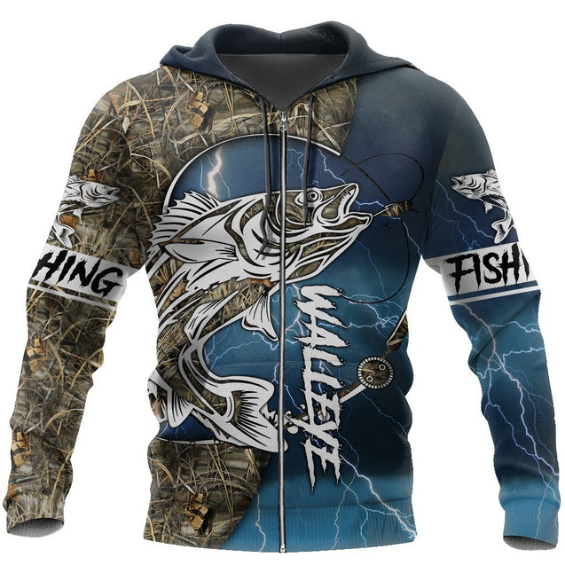 HC Walleye fishing gear shirt blue TR191102 - Amaze Style™-Apparel