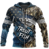 Trout Fishing 3D all over shirts for men and women blue color TR211201 - Amaze Style™-Apparel