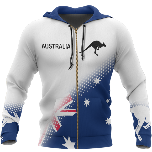 Australia Flag Zip Hoodie Dots Version PL-Apparel-PL8386-Zip-Up Hoodie-S-Vibe Cosy™