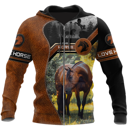 Love Horse 3D All Over Printed Shirts For Men and Women TA08312004