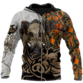 Boar Hunter Oreange Camo 3D All Over Print  Hoodie DL20102003