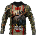 Canada Moose Hunting Legend 3D All Over Print Hoodie TR1209202