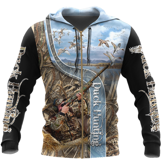 Duck Hunting Hoodie-Apparel-HP Arts-Zipped Hoodie-S-Vibe Cosy™