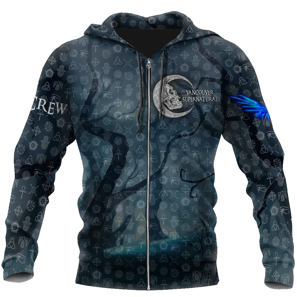 Vancouver Supernatural Ghost Hunting Teams 3D all over printed for men and women TR0705201-Apparel-Huyencass-Zipped Hoodie-S-Vibe Cosy™