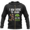 I Am Here To Drink All The Beer - Camping Bear NNKB108-Apparel-NNK-Zip-Up Hoodie-S-Vibe Cosy™