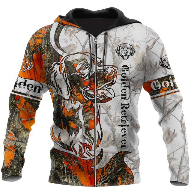 Deer Hunting Golden Retriever Camo 3D All Over Print  Hoodie TR1708203S