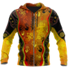 Aboriginal Australia Rock Painting Hand Lizard Art Golden Style shirts for men and women TR2606204S-Apparel-Huyencass-Zipped Hoodie-S-Vibe Cosy™