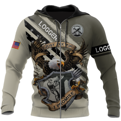 American Bald Eagle Logger Man Unisex Shirts DL1006202